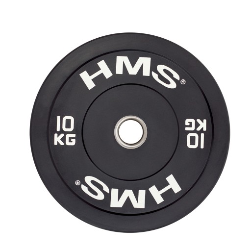 TALERZ OLIMPIJSKI BUMPER HMS 10KG BBR BLACK OBCIĄŻENIE OLIMPIJSKIE TRENING