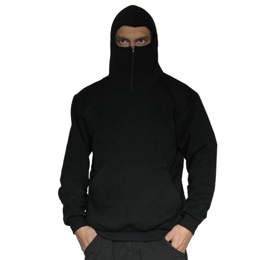 Gładka czarna bluza Ninja - Producent - XXL