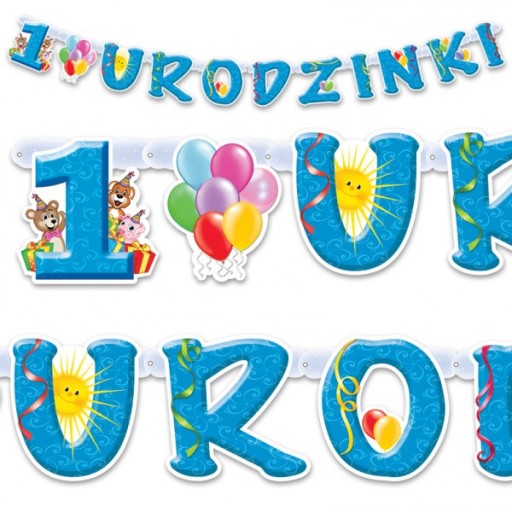 Girlanda Banner Urodzinowy Roczek Urodziny Party