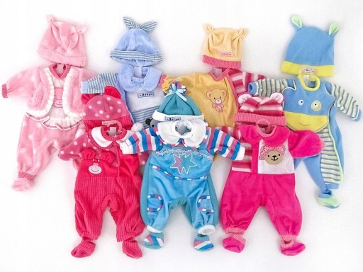 UBRANKA DLA LALEK BABY ciuszki BOBAS BORN 30wzorów