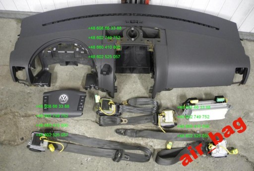 Vw touareg торпедо приборная панель подушки airbag air сумка1 - фото
