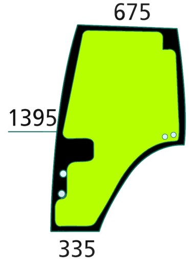 Скло двері лівий, ліве fendt 307-312 409-415 309-312 ...1 - фото