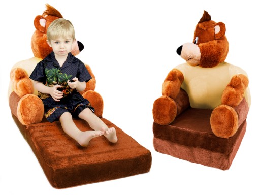 -% ДИТЯЧЕ КРІСЛО КОРИЧНЕВОГО, ПІДНІЖКА М'ЯКИЙ ВЕДМЕДИК 5В1