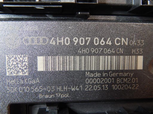 AUDI A6 C7 control unit KOMFORTU 4H0907064CN