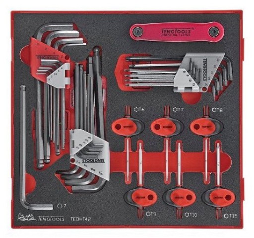 TENG TOOLS TEDHT42 Набір шестигранних ключів 42 шт.