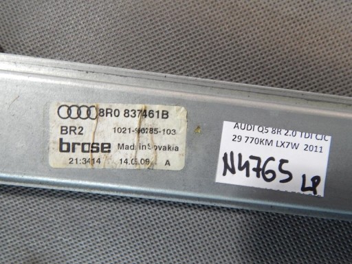 AUDI Q5 8R mechanism windows left front 8R0837461B