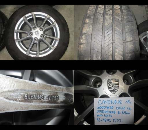 ruote CERCHI pneumatici, gomme Porsche Cayenne R18 15r 5,5mm
