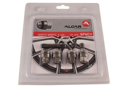 Скрытые клапаны колеса ALCAR черный темный