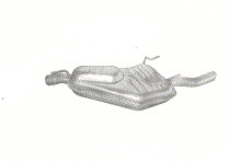 48.05 - Кінцевий глушник Saab 9-5 2,0-2,3 T 97-01R.