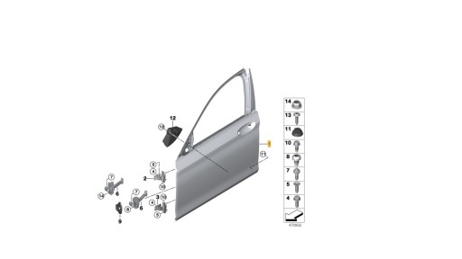 41007408961 - Дверь передняя левая BMW 5 серии модели G30