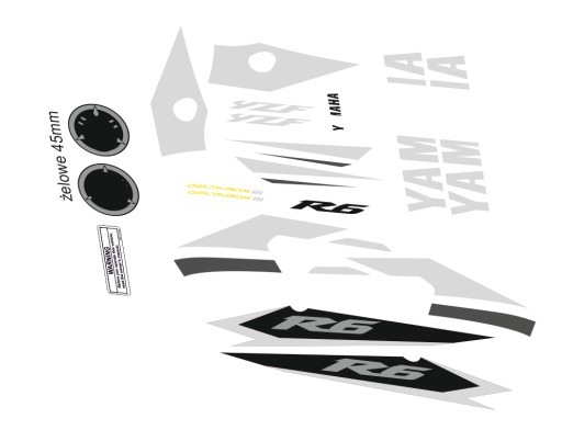 Наклейки YAMAHA YZF-R6 RJ-05 2003 YZF-600-R