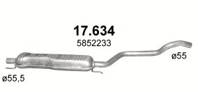 ЦЕНТРАЛЬНЫЙ ГЛУШИТЕЛЬ OPEL ASTRA 17.634