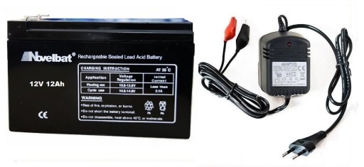 NB12-12 - Акумулятор гель 12V 12AH + зарядний пристрій ups оповіщення