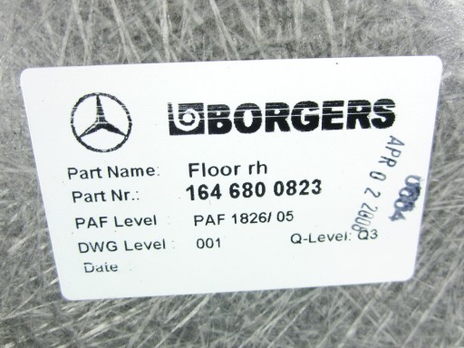 cover chassis of the floor right Mercedes GL X164 ML