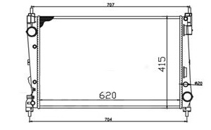 654123 - ALFA ROMEO MITO 08- 1.4 1.6 JTDM ВОДООХЛАДИТЕЛЬ