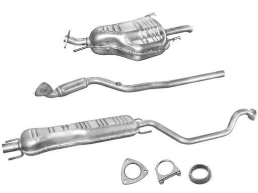 FU17298,FU17536,FU17594 - OPEL ZAFIRA A 1.6 (2000-2003 г.в.) - ГЛУШИТЕЛИ + ПРОКЛАДКА + ЗАЖИМ + КОЛЬЦО