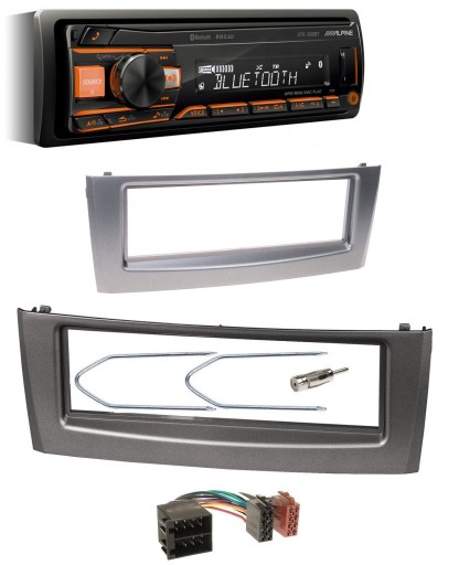 Kit Autoradio Alpine UTE-200BT + mascherina Fiat Grande Punto 1DIN