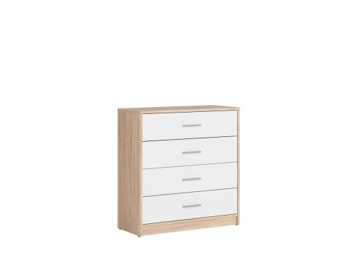 Komoda 80 Nepo Z Szufladami Kom4s Black Red White