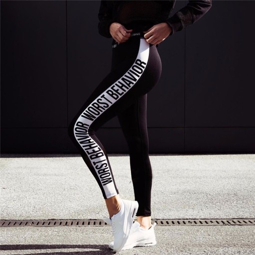 Zdjęcie oferty: Getry napisy legginsy fitness siłownia JOGGING XS