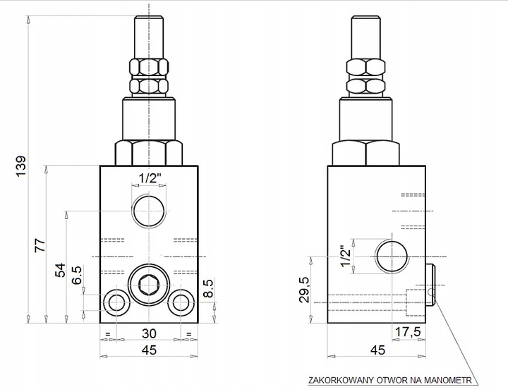 VALVE HYDRAULIC OVERFLOW VMP 1/2 70L 50-250 photo 4 - milautoparts-fr.ukrlive.com