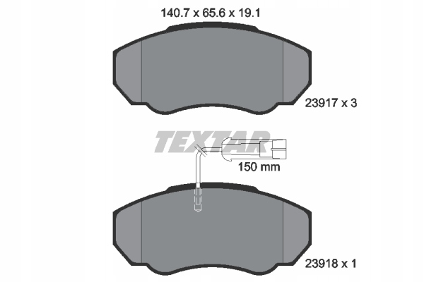 DISCS PADS TEXTAR FRONT CITROEN JUMPER 280MM photo 3 - milautoparts-fr.ukrlive.com