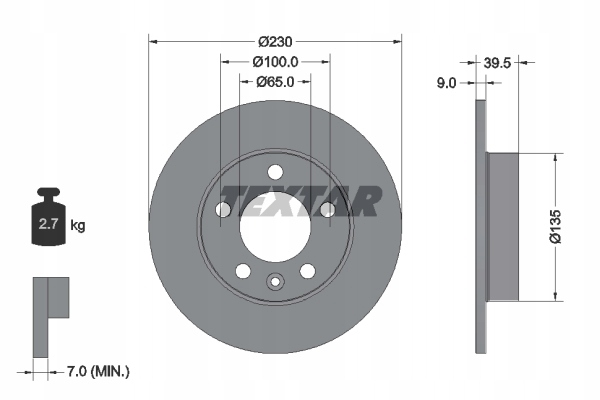 DISCS PADS TEXTAR REAR - SEAT LEON 1M photo 2 - milautoparts-fr.ukrlive.com