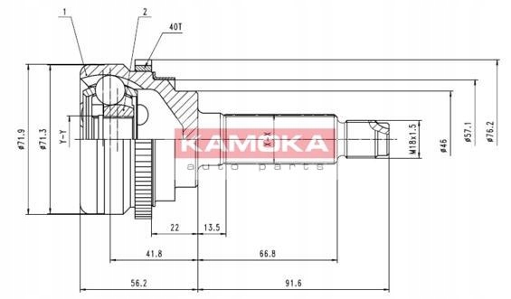 KAMOKA 6944 SET PRZEGUBU, SHAFT DRIVING photo 2 - milautoparts-fr.ukrlive.com