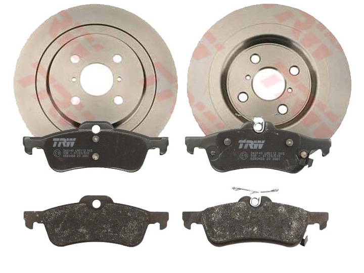 DISCS + PADS TRW REAR TOYOTA YARIS P9 P13 photo 2 - milautoparts-fr.ukrlive.com