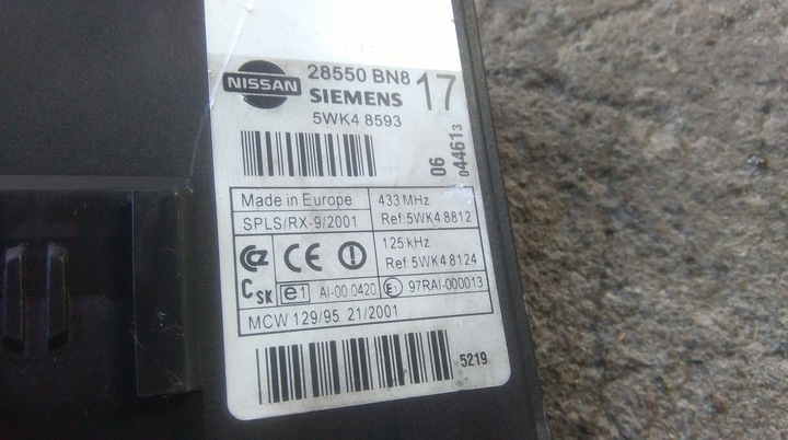 NISSAN ALMERA TINO MODULE CONTROL UNIT 28550BN817 photo 2 - milautoparts-fr.ukrlive.com