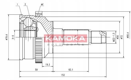 COUDE NAP.KAMOKA MAZDA 323 (BA)94-98/MX-3 94- photo 4 - milautoparts-fr.ukrlive.com