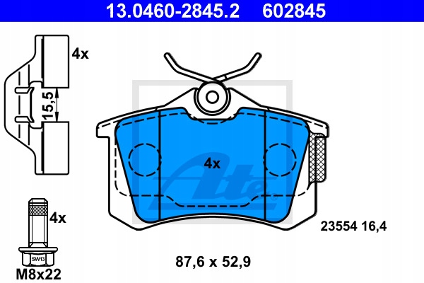 DISQUES SABOTS DE FREIN ATE ARRIÈRE POUR - RENAULT MEGANE II photo 3 - milautoparts-fr.ukrlive.com