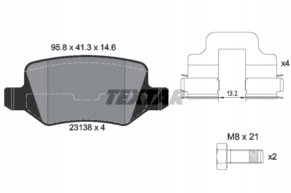 DISQUES SABOTS DE FREIN TEXTAR ARRIÈRE - MERCEDES B W245 258MM photo 3 - milautoparts-fr.ukrlive.com