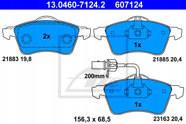 DISCS PADS ATE FRONT - VW TRANSPORTER IV 280MM photo 3 - milautoparts-fr.ukrlive.com