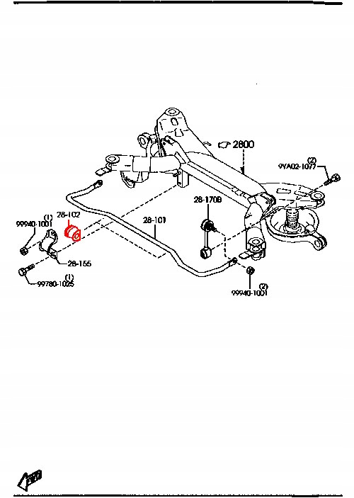 MAZDA6 6 02-08 RUBBER BUSHING STABILIZER REAR D19 photo 2 - milautoparts-fr.ukrlive.com