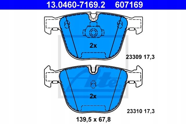 DISQUES SABOTS DE FREIN ATE ARRIÈRE POUR - BMW 7 E65 E66 345MM photo 3 - milautoparts-fr.ukrlive.com