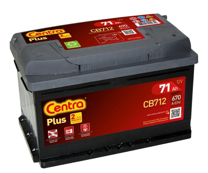 BATTERY CENTRA PLUS CB712 71AH 670A photo 1 - milautoparts-fr.ukrlive.com