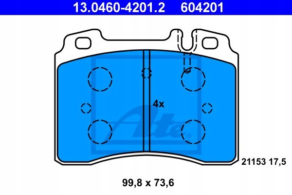 SABOTS DE FREIN ATE AVANT - MERCEDES CLASSE C W202 36 AMG photo 2 - milautoparts-fr.ukrlive.com