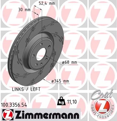 DISQUES ZIMMERMANN AVANT - AUDI A6 C7, A7, Q5 345MM photo 2 - milautoparts-fr.ukrlive.com