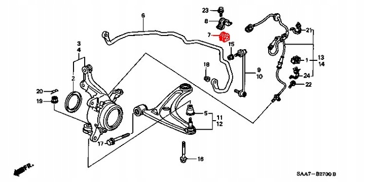 BLOCAGE SILENCIEUX GOMME DE STABILISATEUR AVANT HONDA JAZZ 02-08 ACURA RDX 06-12 D21 photo 2 - milautoparts-fr.ukrlive.com