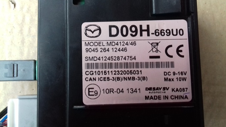 MAZDA CX3 2015-16 ENCAJES USB AUX D09H-669U0 