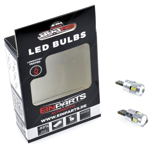 EINPARTS POSTOJE LED W5W 6X 5630 CANBUS SKODA RAPID photo 3 - milautoparts-fr.ukrlive.com