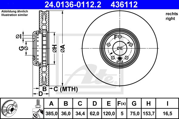 ATE DISQUES AVANT BMW X5 E70 F15 X6 E71 F16 385MM photo 4 - milautoparts-fr.ukrlive.com