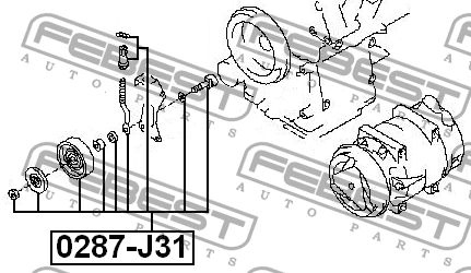 ROLL BRIDLE BELT AIR CONDITIONER SET NISSAN TE photo 6 - milautoparts-fr.ukrlive.com