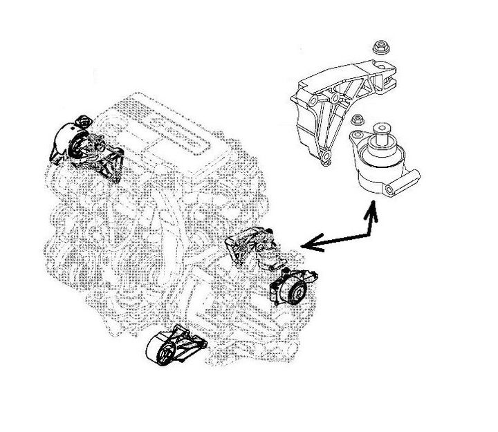 COUSSIN DE MOTEUR ARRIÈRE OPEL ASTRA II G ZAFIRA A photo 2 - milautoparts-fr.ukrlive.com