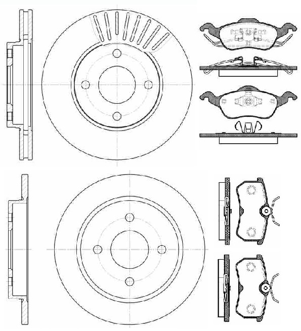 SABOTS DE FREIN + DISQUES FORD FOCUS I MK1 AVANT + ARRIÈRE REMSA photo 2 - milautoparts-fr.ukrlive.com