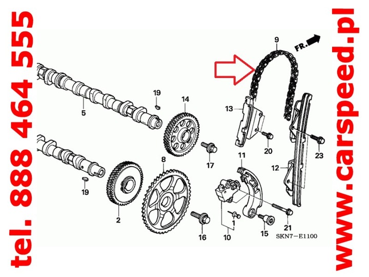 CHAIN VALVE CONTROL SYSTEM WITH HONDA 14401-RBD-E01 photo 4 - milautoparts-fr.ukrlive.com