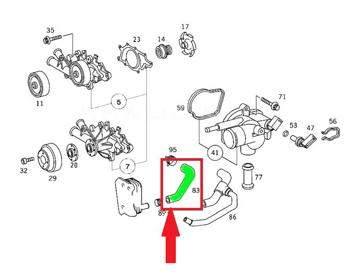 TUYAU BUSE DE RADIATEUR MERCEDES SPRINTER 2.2 CDI photo 6 - milautoparts-fr.ukrlive.com