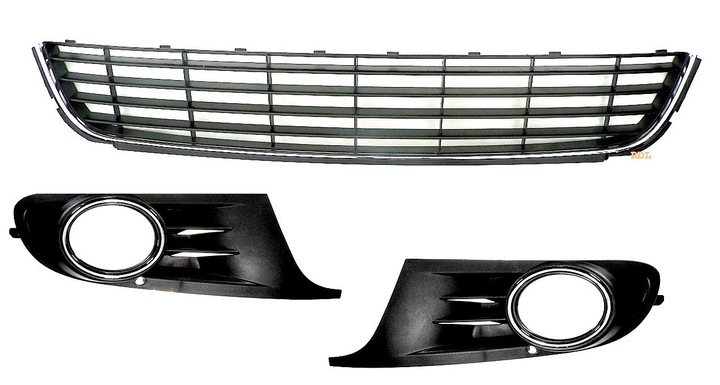 VW GOLF VI MK6 DÉFLECTEUR GRILLE DE HALOGÈNE CHROME L+P+S photo 1 - milautoparts-fr.ukrlive.com