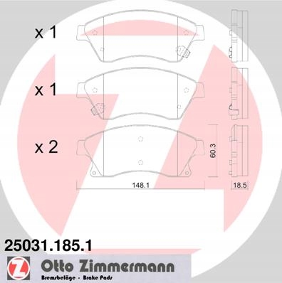 ZIMMERMANN SABOTS DE FREIN AVANT OPEL ASTRA J 09- 15'' KRK photo 2 - milautoparts-fr.ukrlive.com