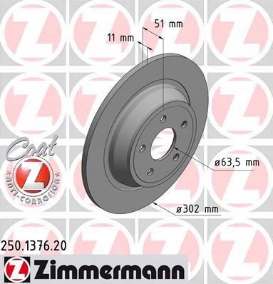 ZIMMERMANN DISQUES ARRIÈRE MONDEO V 2014- 302MM CRACOVIE photo 2 - milautoparts-fr.ukrlive.com